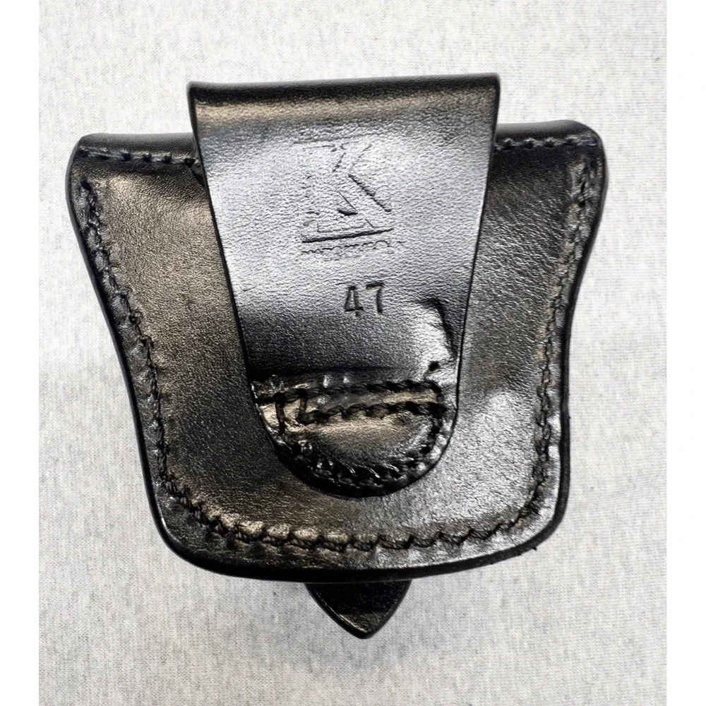 Triple K‎ Brand #47 Black Leather Civil War Style Ammo Belt Pouch US